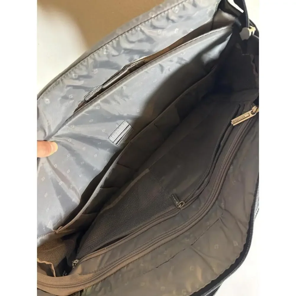 Samsonite Black Laptop Tote Bag Nylon Work Travel Bag Zip Top